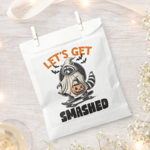 Sachets En Papier Raton laveur à thème rétro drôle pour skateboard H