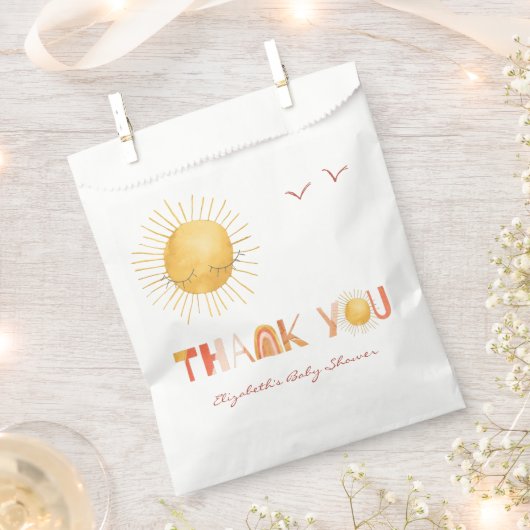 Sachets En Papier Ray of Sunshine | Merci d'été Boho (Coupé)