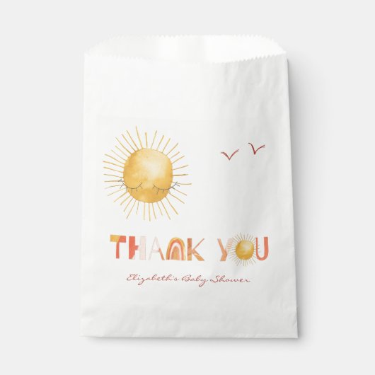 Sachets En Papier Ray of Sunshine | Merci d'été Boho (Devant)