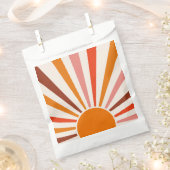 Sachets En Papier Rayons Soleil Rétro Coucher Soleil Orange Jaune Ro (Coupé)
