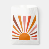 Sachets En Papier Rayons Soleil Rétro Coucher Soleil Orange Jaune Ro (Devant)