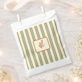 Sachets En Papier Rayures Moderne Rétro Citron vert (Coupé)