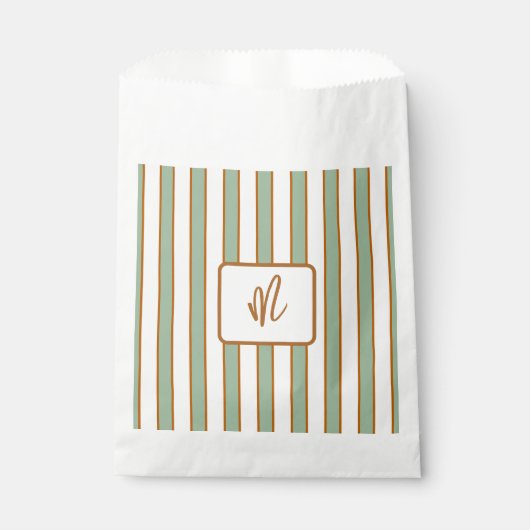 Sachets En Papier Rayures Moderne Rétro Citron vert (Devant)
