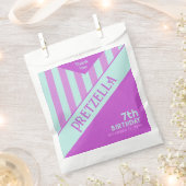 Sachets En Papier Rayures modernes rose (Coupé)