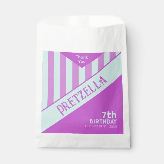 Sachets En Papier Rayures modernes rose (Devant)