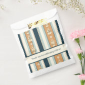 Sachets En Papier Rayures Régence sarcelle élégantes (Scellé)