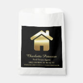 Sachets En Papier Réalisateur de l'agent immobilier Black & Gold Hou (Devant)