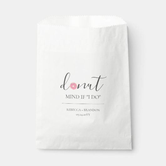 Sachets En Papier Rebecca Donut Mind si je fais traiter Mariage (Devant)