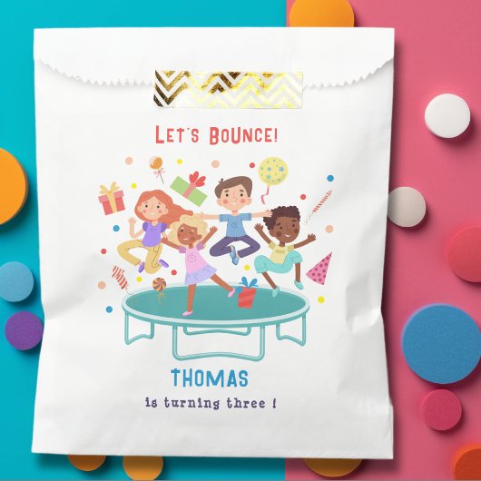 Sachets En Papier Rebondissons sauter trampoline anniversaire de enf
