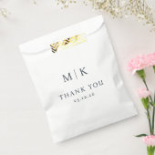 Sachets En Papier Reconnaissance typographique noire élégante (Scellé)