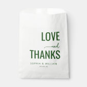 Sachets En Papier Reconnaissance Typographique Verte Chaude (Devant)