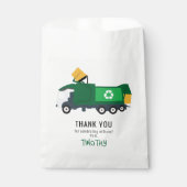 Sachets En Papier Recyclage de déchets camion fête d'anniversaire (Devant)