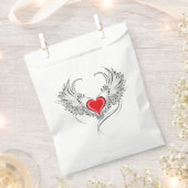 Sachets En Papier Red Angel Coeur avec ailes (Coupé)