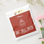 Sachets En Papier Red Bachelorette Weekend Vins Lunettes Doodle (Scellé)