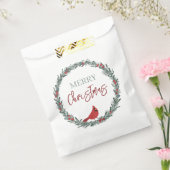 Sachets En Papier Red Berries Wreath and Red Cardinal Christmas  (Scellé)