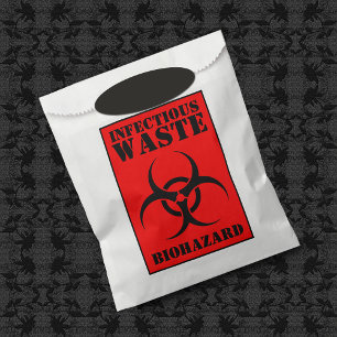 Sachets En Papier Red BIOHAZARD Déchets Infectieux Bac À Déchets Ou