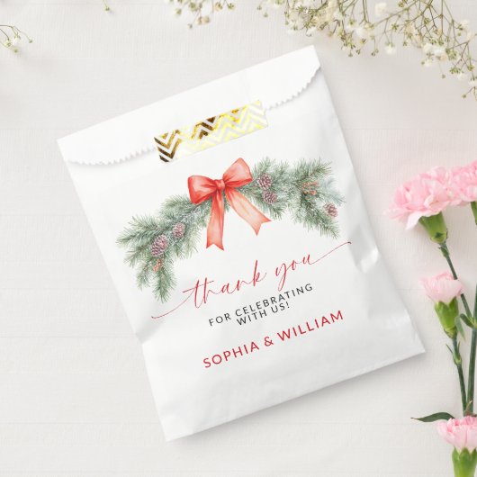 Sachets En Papier Red Bow Christmas Wedding (Scellé)