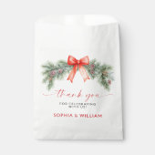 Sachets En Papier Red Bow Christmas Wedding (Devant)