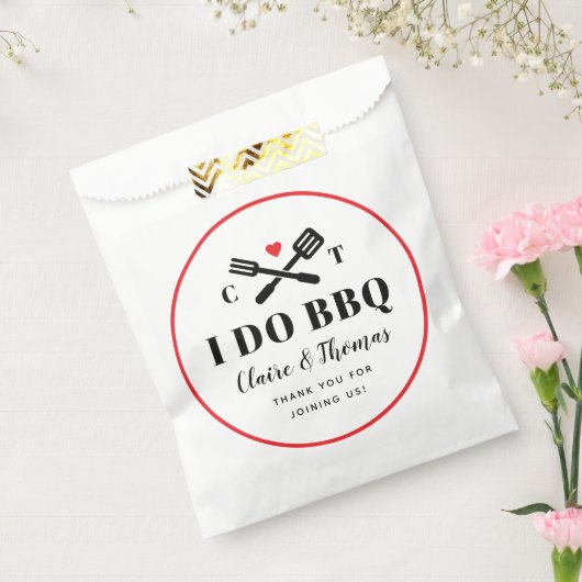 Sachets En Papier Red Circle I Do BBQ Engagement Party (Scellé)