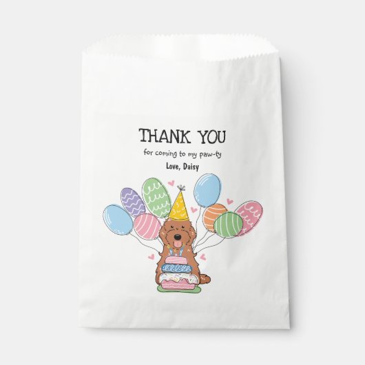Sachets En Papier Red Cockapoo Cavapoo fête d'anniversaire (Devant)