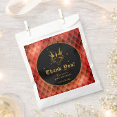 Sachets En Papier Red Dragon Scales Or Anniversaire Merci (Coupé)