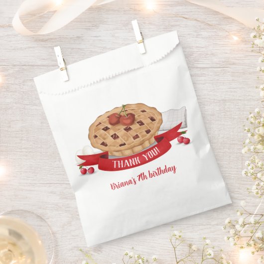 Sachets En Papier Red En vichy Cerry Cutie Pie Anniversaire (Coupé)