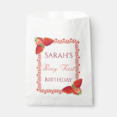 Sachets En Papier Red Lace Berry First Birthday  (Devant)