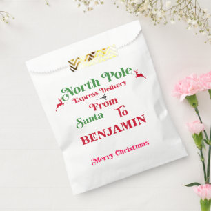 Sachets En Papier Red Père Noël Sack Pôle Nord Joyeux Noël