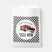 Sachets En Papier Red Race Car Anniversaire Fête Invitation (Devant)