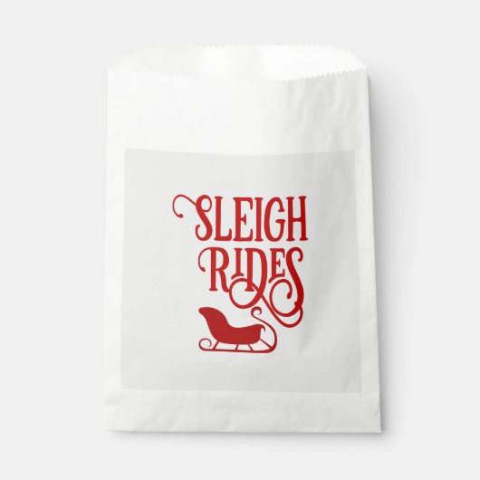 Sachets En Papier Red Sleigh Rides (Devant)