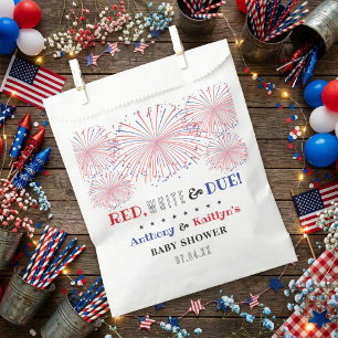 Sachets En Papier Red, White & Due! Fête de bébé du 4 juillet