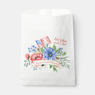 Sachets En Papier Red White et moi faisons Fête des mariées patrioti