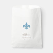 Sachets En Papier Regency French Blue Fleur de Lis Mariage Merci (Devant)