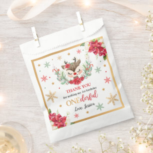 Sachets En Papier Reindeer Noël 1er anniversaire Red Winter Deer