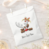 Sachets En Papier Reindeer Puzzled drôle Caractère de Noël (Coupé)