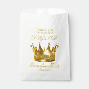 Sachets En Papier Reine de parties scintillantes de notre