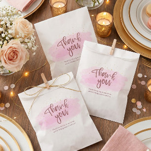 Sachets En Papier Remerciement de Fête de Mariage Rose Gold