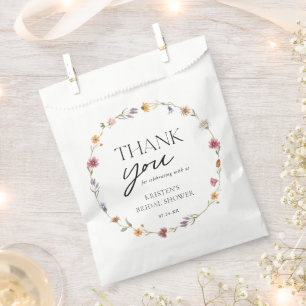 Sachets En Papier Remerciement de mariage Floral Wildflower