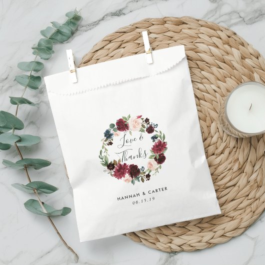 Sachets En Papier Remerciement de mariage Radiant Bloom