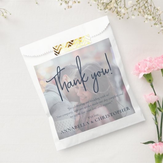 Sachets En Papier Remerciement photo pour mariage unique (Scellé)