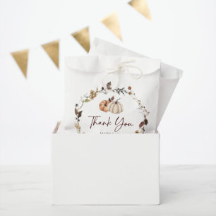 Sachets En Papier Remerciement pour Baby Shower Automne Citrouille