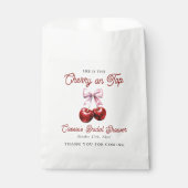 Sachets En Papier Remerciement pour Baby Shower Rose Cerise Couronne (Devant)