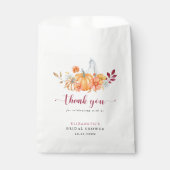 Sachets En Papier Remerciements de script de citrouille de douche de (Devant)