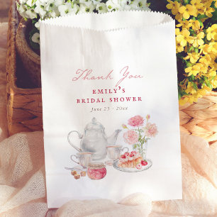 Sachets En Papier Remerciements pour la fête de thé de jardin de mar