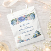 Sachets En Papier Remerciements pour le Thé de Mariage Hydrangea Ble (Coupé)