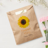 Sachets En Papier Remerciements Tournesol Rustique (Scellé)