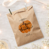 Sachets En Papier Remercier Citrouille (Coupé)