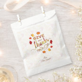Sachets En Papier Remerciez Les Feuilles D'Automne Thanksgiving Mono (Coupé)