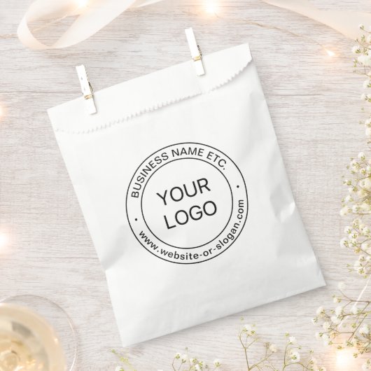 Sachets En Papier Remplacement de logo facile & Texte modifiable | B (Coupé)