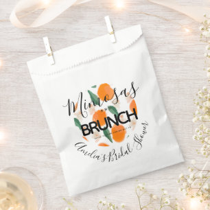 Sachets En Papier Repas de midi Mimosa Dessin à la main Fête de mar